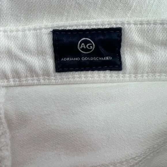 AG Adriano Goldschmied The Stilt Cigarette Leg White Jeans Women's Size 27R - Picture 4 of 6